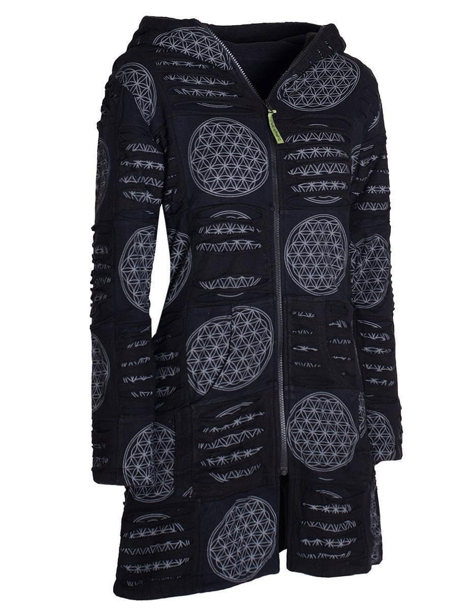 Женская длинная теплая куртка Hippie Coat с заостренным капюшоном Vishes - Alternative Clothing, фото №4