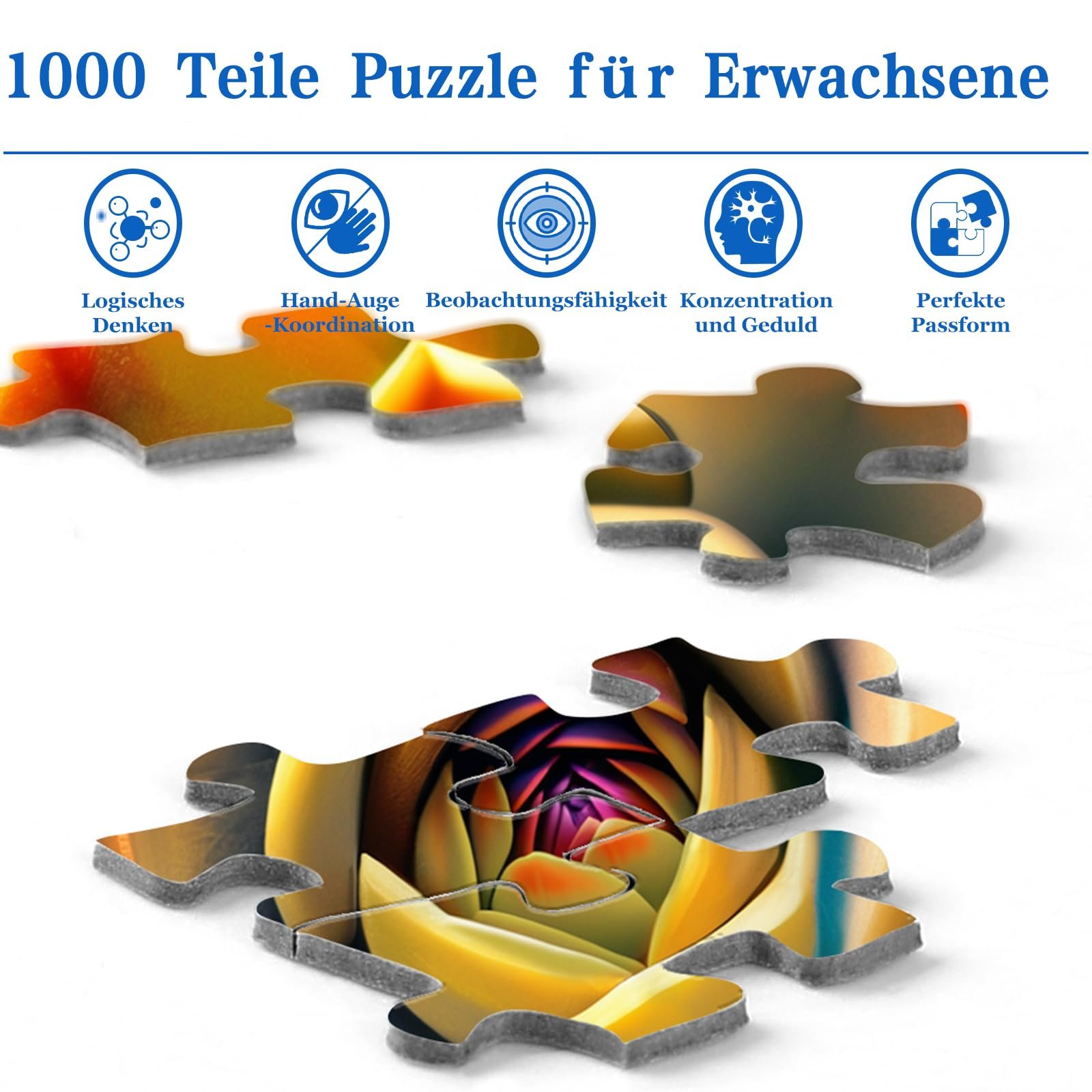 Пазл Colourful Succulent Plant 1000 элементов 70 x 50 см, фото №4