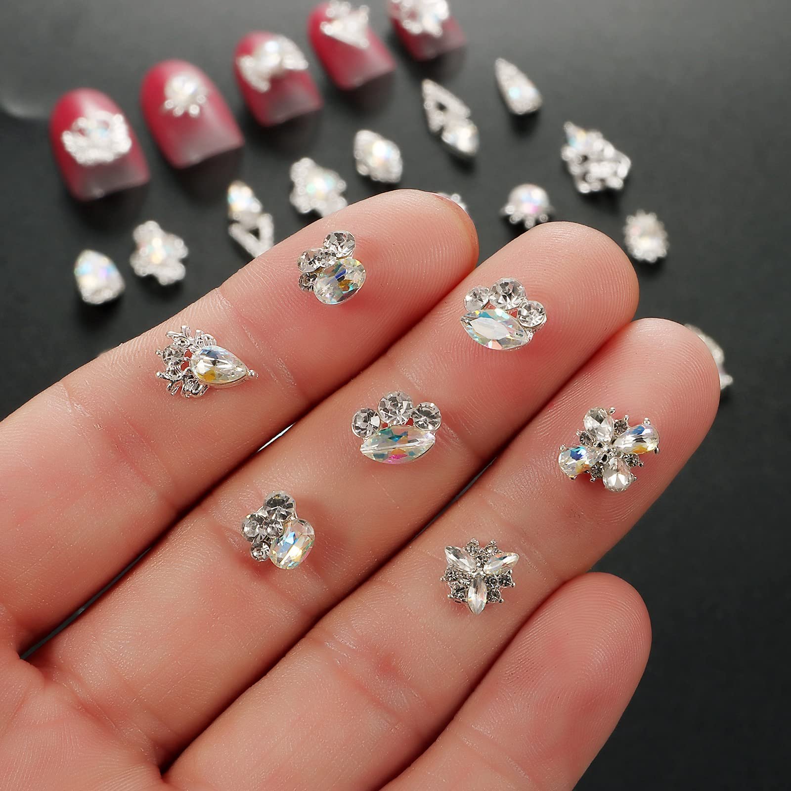 Набор золотых украшений для ногтей 3D, 100 шт., фото №5