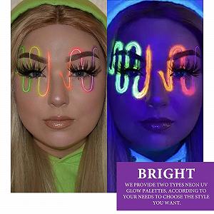 Палетка EYELINER KYDA 10 кольорів UV Glow Водозмивний synthetic.ua - Фото 1