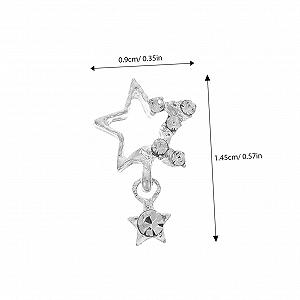 Підвіска для нігтів зі стразами, сріблястий колір, 10 шт synthetic.ua - Фото 1