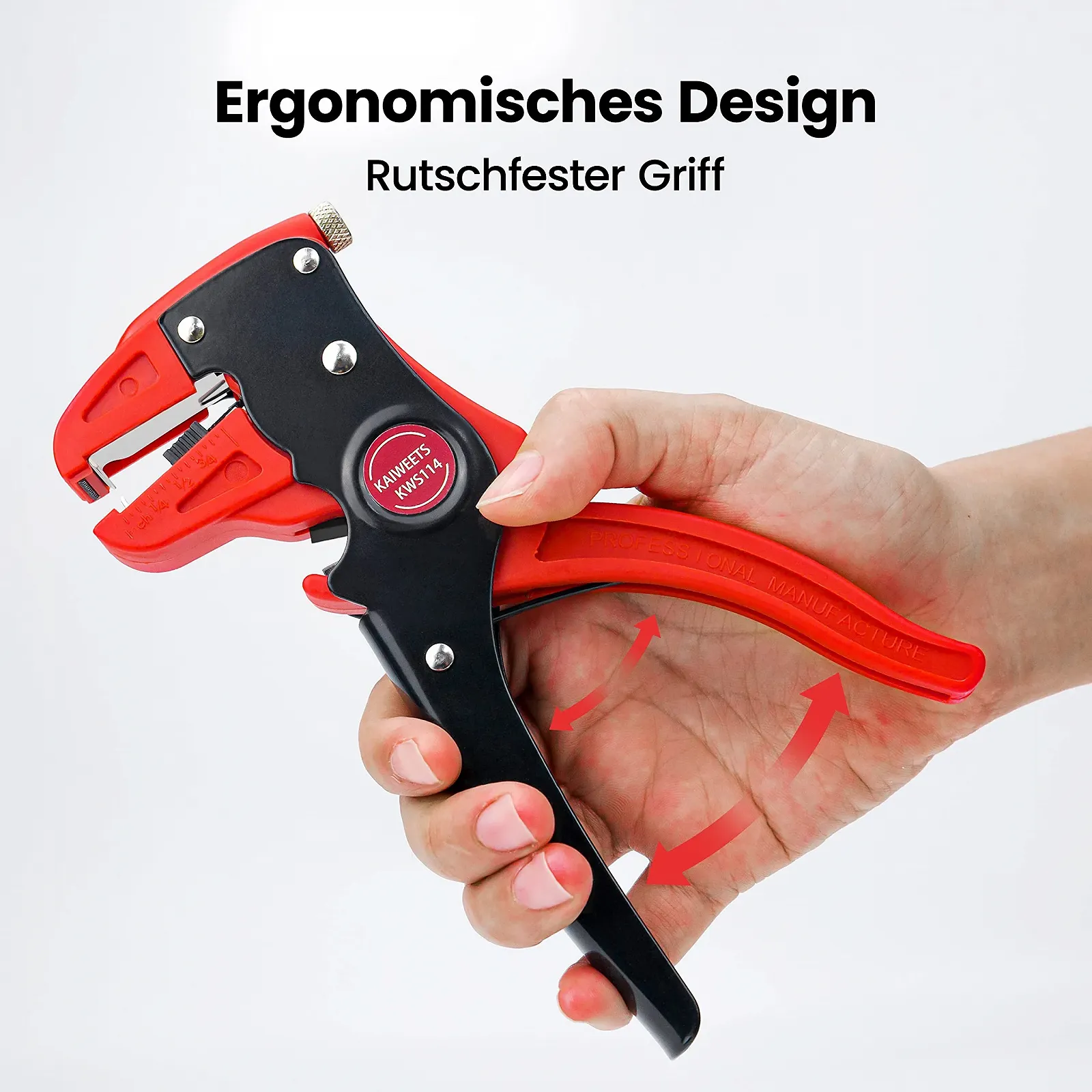 Автоматический стриппер и кусачки KAIWEETS 2 в 1 24-10 AWG (0.2 мм²-5.5 мм²), фото №5