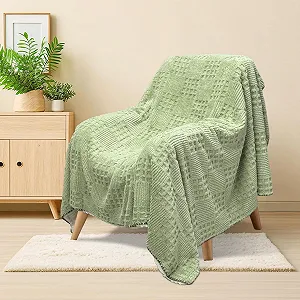 Плед Bibykivn Мягкий плед 150 x 200 см, Пушистый плед, Мягкое вафельное пике, Зеленый, 150 synthetic.ua - Фото 1