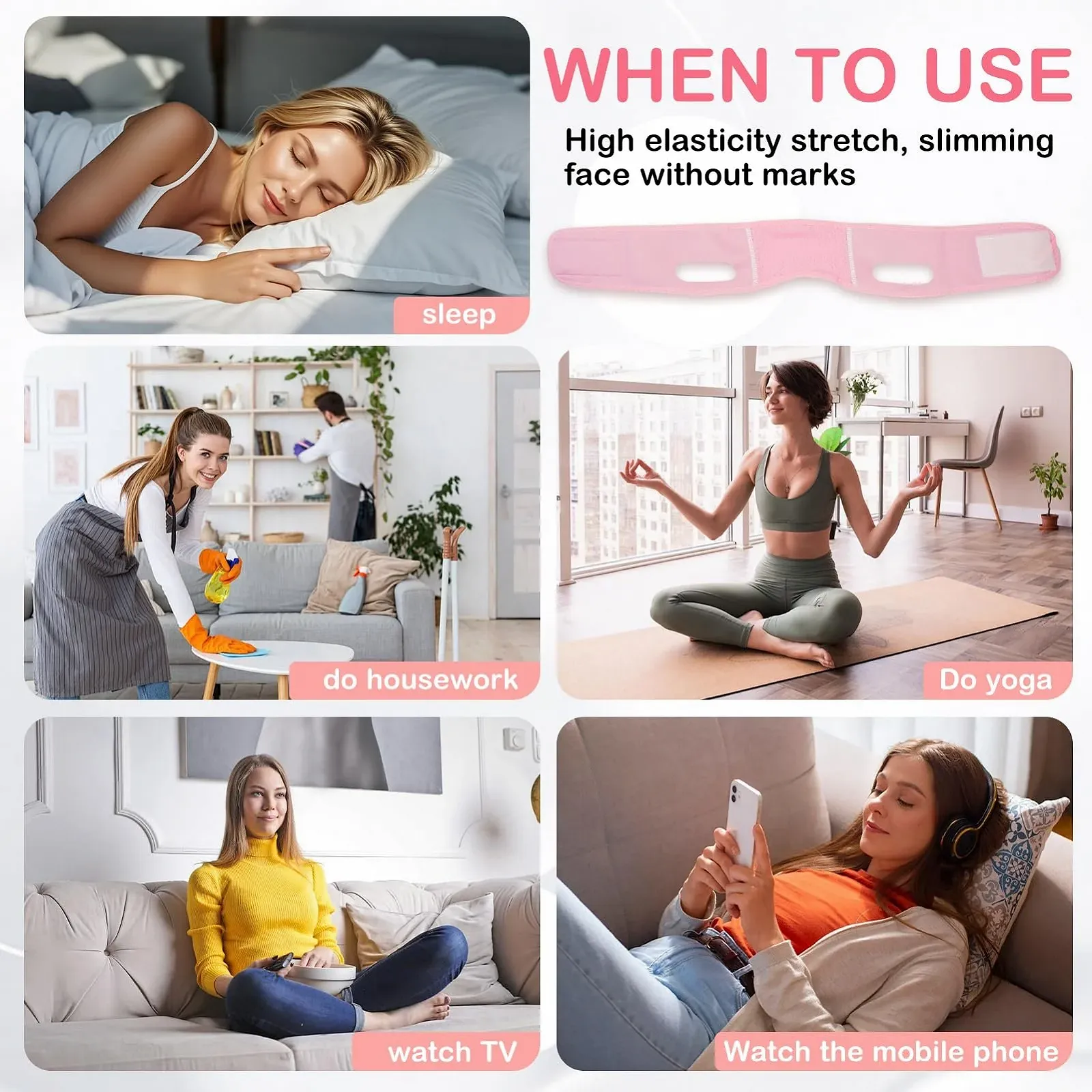 Маска для підтяжки підборіддя Chinology, ремінець для сну, фото №6