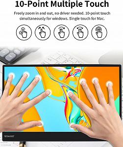 Монитор портативный сенсорный 15.6" Wimaxit M1560CT3 Full HD IPS 60 Гц synthetic.ua - Фото 1