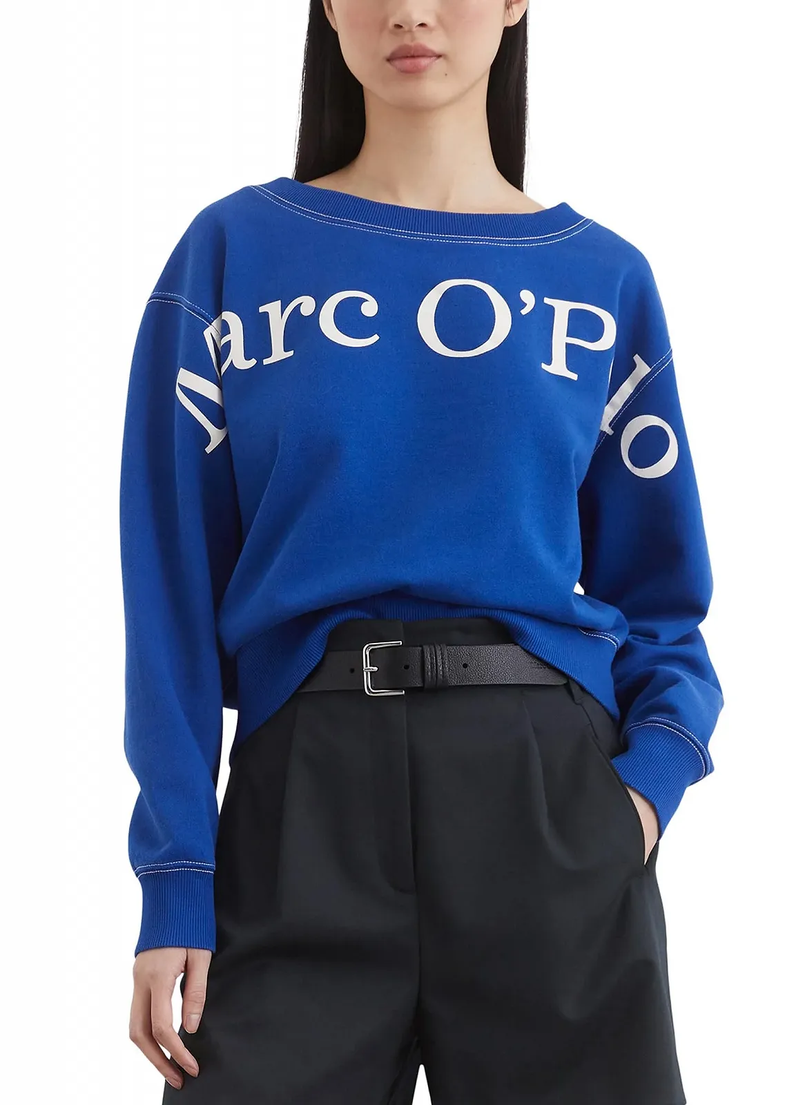 Женский свитшот Marc O'Polo из органического хлопка с вырезом лодочкой, фото №1 Женский свитшот Marc O'Polo из органического хлопка с вырезом лодочкой, фото №1