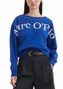 Женский свитшот Marc O'Polo из органического хлопка с вырезом лодочкой - Фото 1