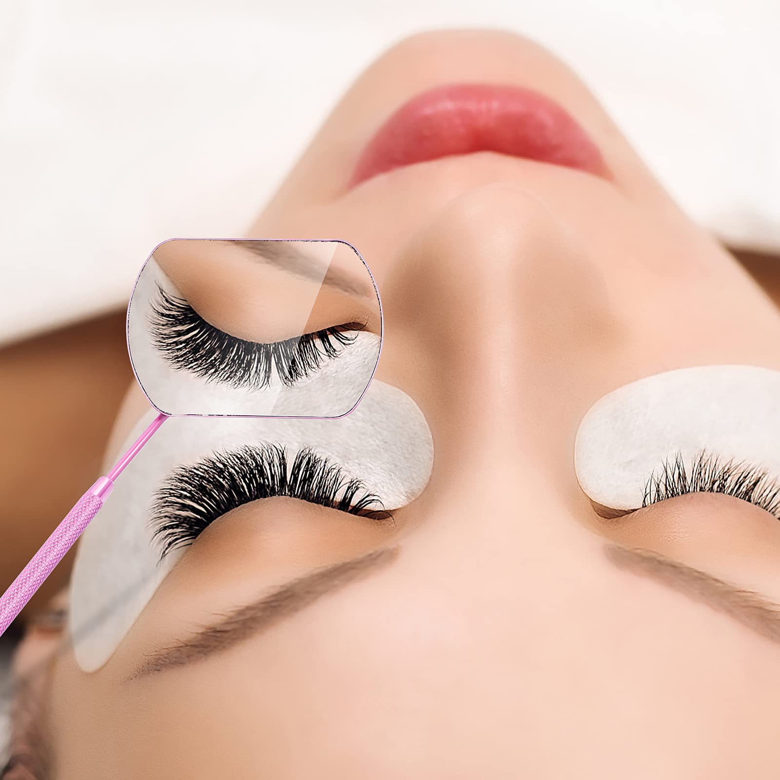 Дзеркало для нарощування вій Sibba Square Eyelash Mirror Легкий аксесуар знімний, багатофункціональний з нержавіючої сталі, фото №6