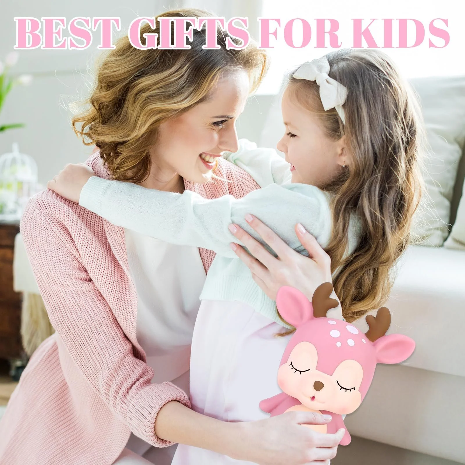 Скарбничка Deer PVC Рожева 10х15.4х19.3 см, фото №5