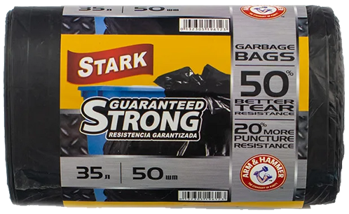 Мусорные пакеты 35х50 ТМ "STARK" Черные прочные, фото №1