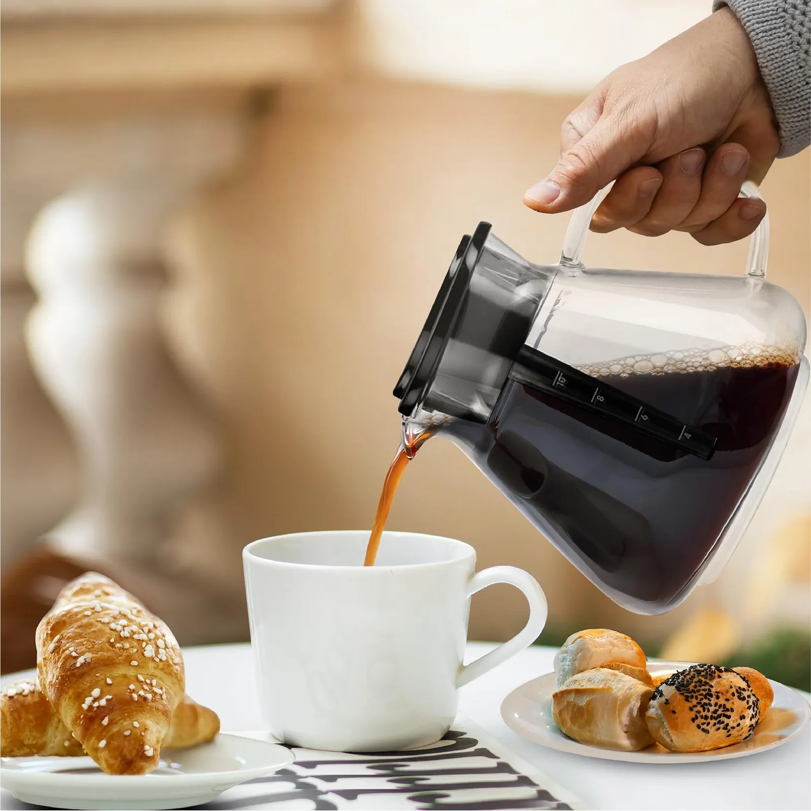 Капельная кофеварка CoolHome Masterbrew с функцией blooming Серая, фото №5