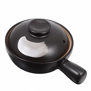 Кастрюля SOIMISS керамическая с фарфоровой крышкой традиционная для лапши и риса - Фото 1