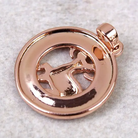 Позолочений жіночий кулон: Овен - знак зодіаку, фото №4