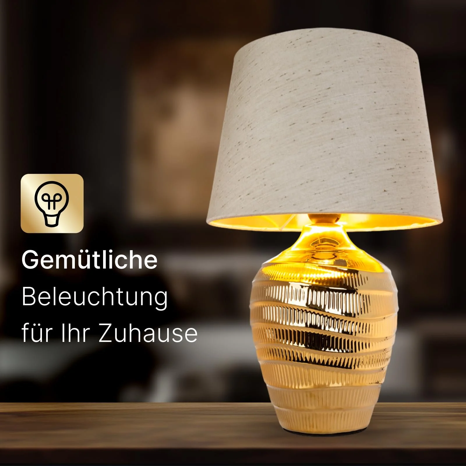 Настільна лампа LED ARTE LAMP KORFU A4003LT-1CC класична декоративна хром білий текстильний абажур дротова, фото №3