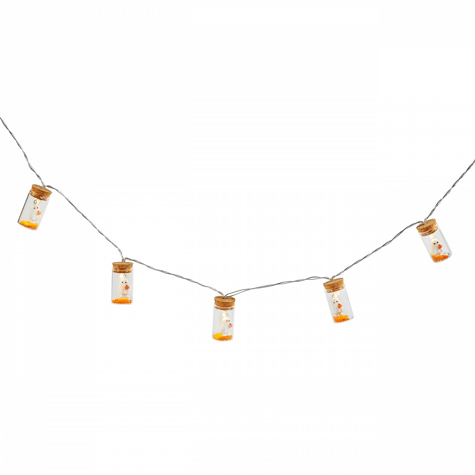 Гирлянда Lights4fun Хэллоуин 10 LED Привидение в бутылке для помещения на батарейках с таймером, фото №4