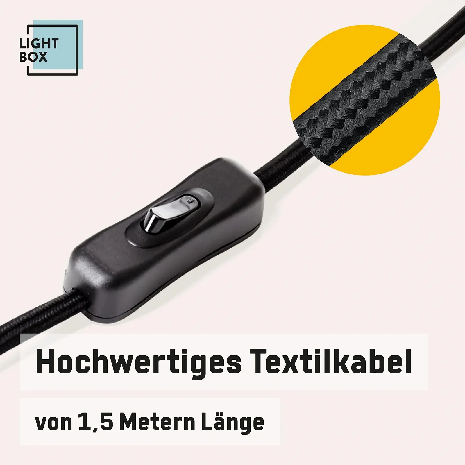 Настільна лампа Lightbox Retro Vintage Cord Fabric 23 см E27 Помаранчева/Жовта/Куркума, фото №5