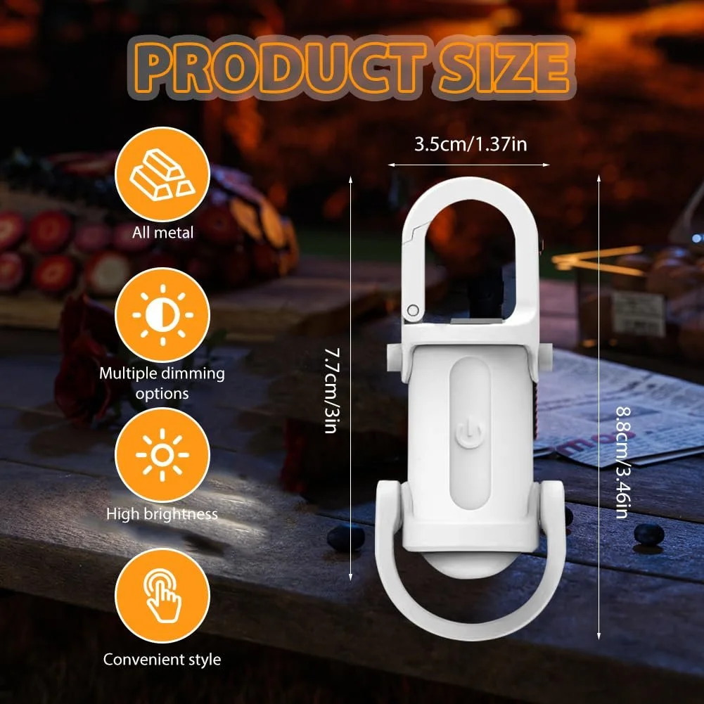 Міні Ліхтарик LED Брелок Ліхтарик USB Перезаряджуваний 7 Режимів з Power Bank для Пішого Туризму та Аварійного Освітлення, фото №2