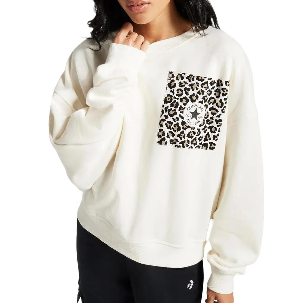 Кофта Converse Бежевый Леопард Женская, фото №1