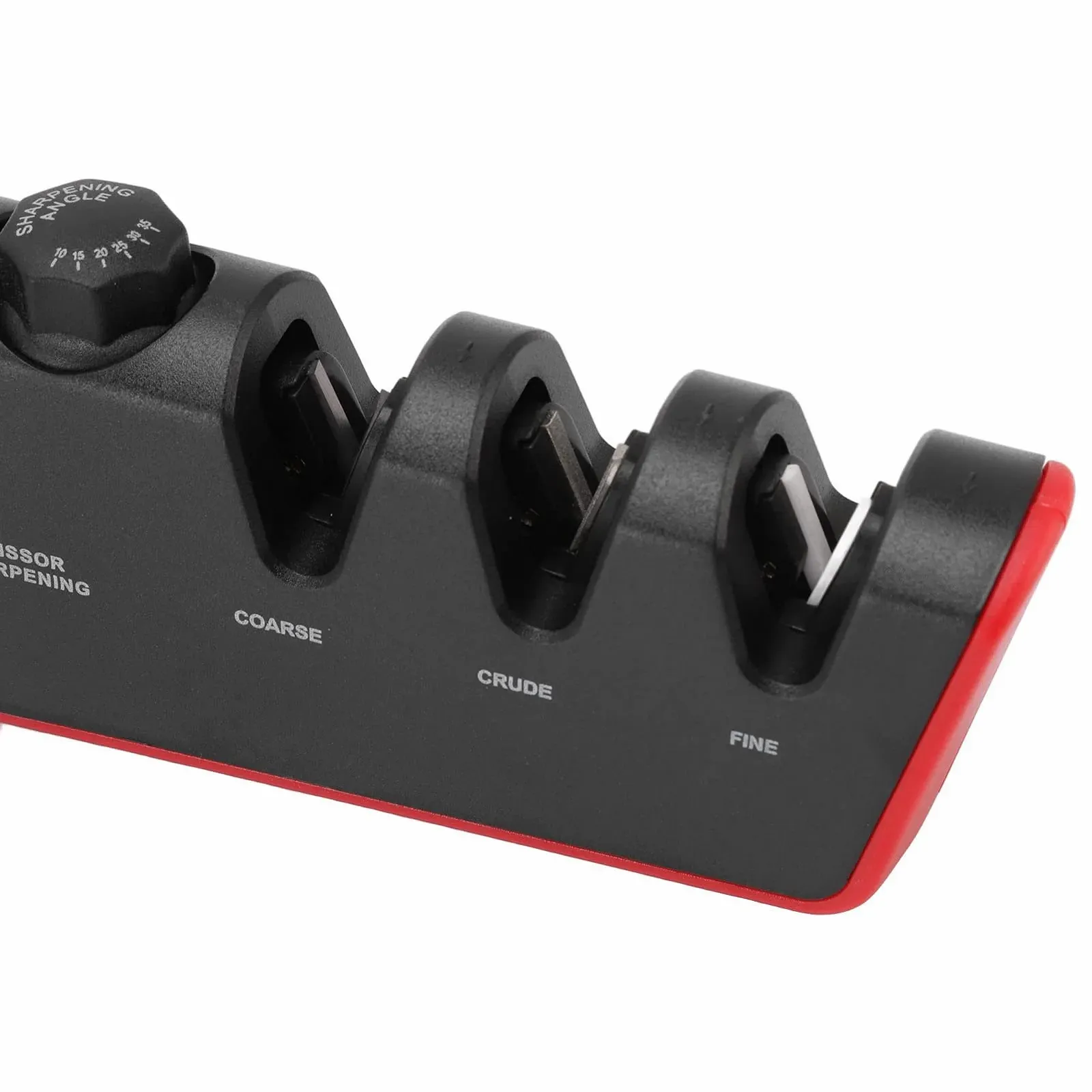 Точило для ножів ручна Akozon алмазна 3-х рівнева Black/Red, фото №9
