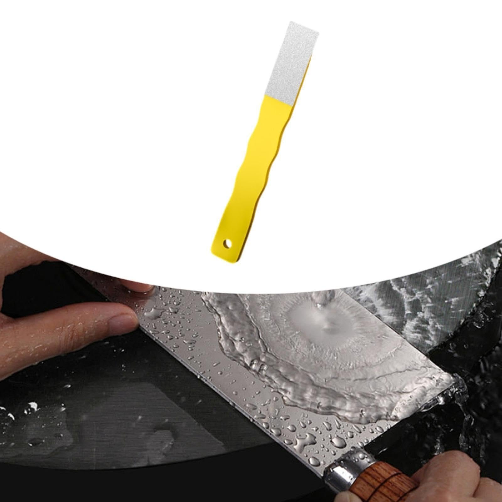 Точилка для ножів плоский напилок легована сталь 220 grit Жовта, фото №2