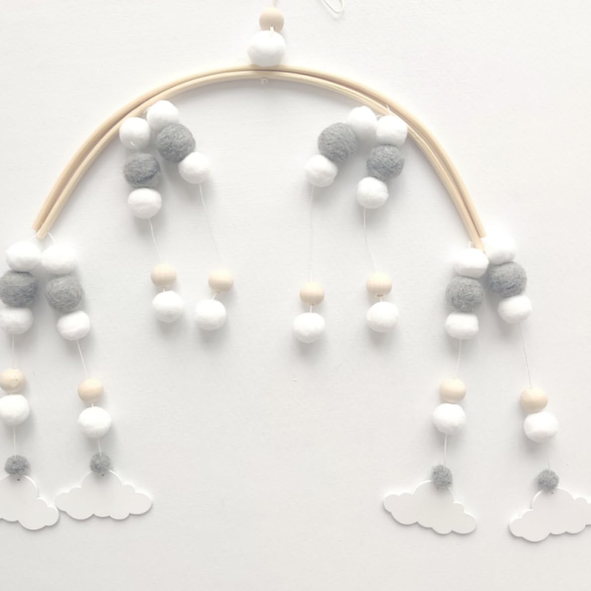 Ветреные колокольчики Felt Ball деревянные бусины деревянные бусины для детской кроватки, фото №2
