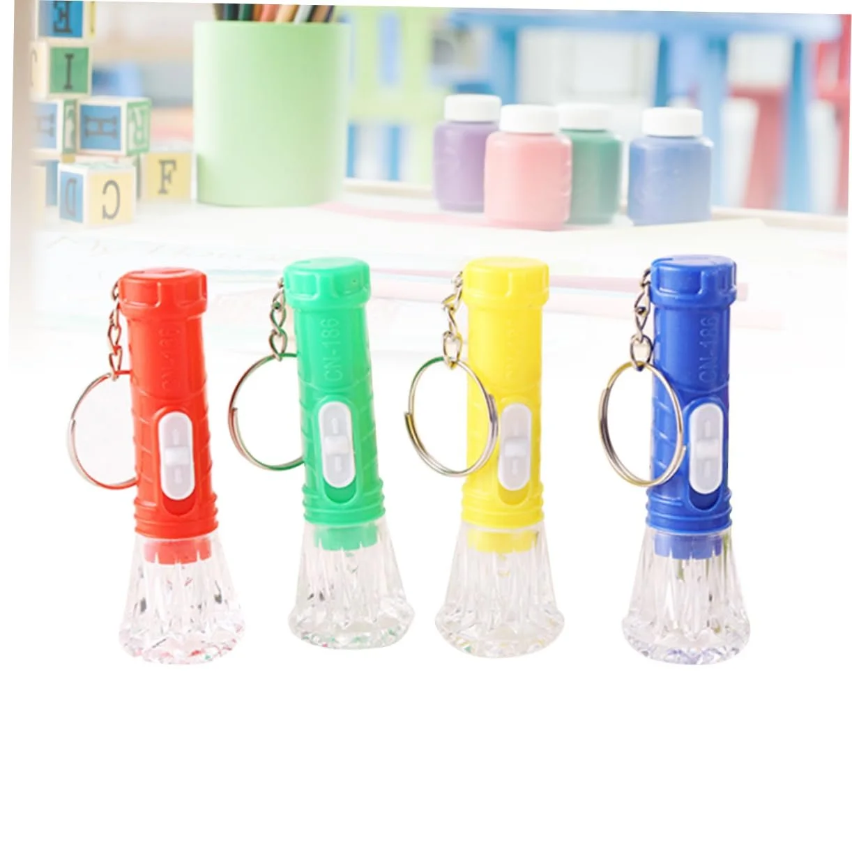 Фонарик карманный Yardwe 10 шт. Брелок Подарок для детей Мини фонарик Портативный ручной фонарик Брелок-подвеска, фото №6