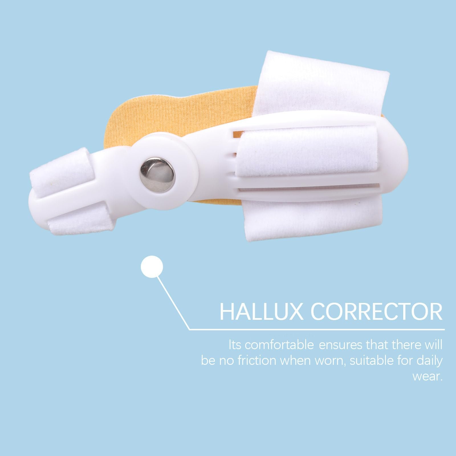 Ортопедичний випрямляч для великого пальця стопи Регульовані захисні накладки для гомілки з роздільником для пальців, фото №7