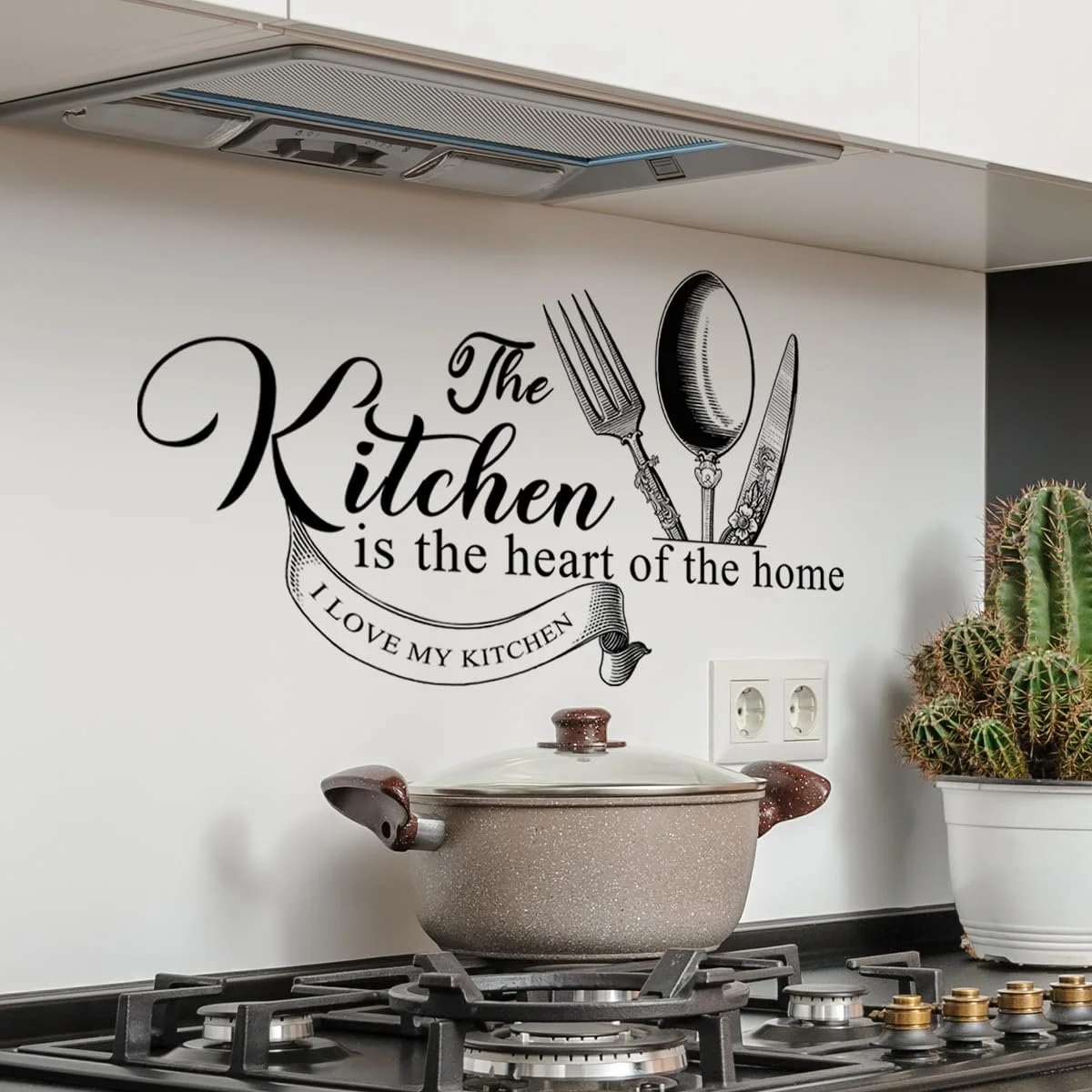 Настінна наклейка Runtoo Kitchen Quotes Cooking Black, фото №1