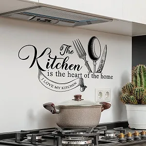 Настінна наклейка Runtoo Kitchen Quotes Cooking Black - Фото 1