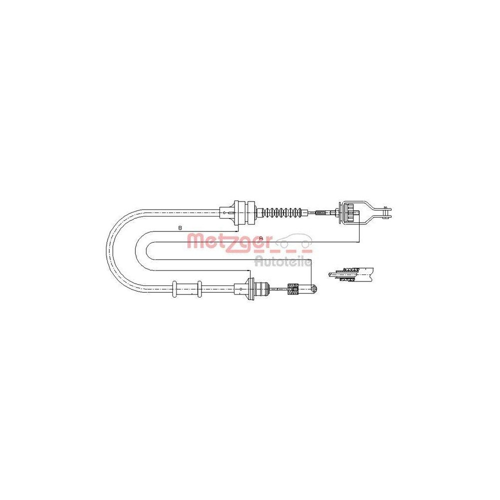 Трос сцепления METZGER 18.0072 для NISSAN, фото №1