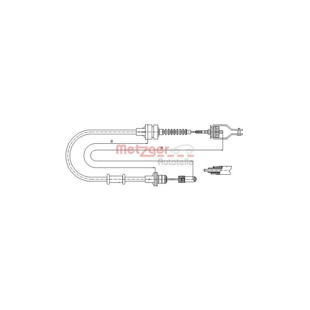 Трос сцепления METZGER 18.0072 для NISSAN, фото №1