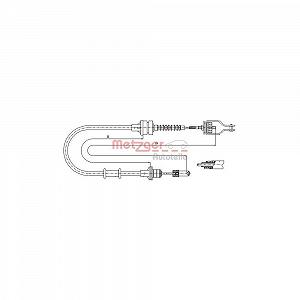 Трос сцепления METZGER 18.0072 для NISSAN - Фото 1