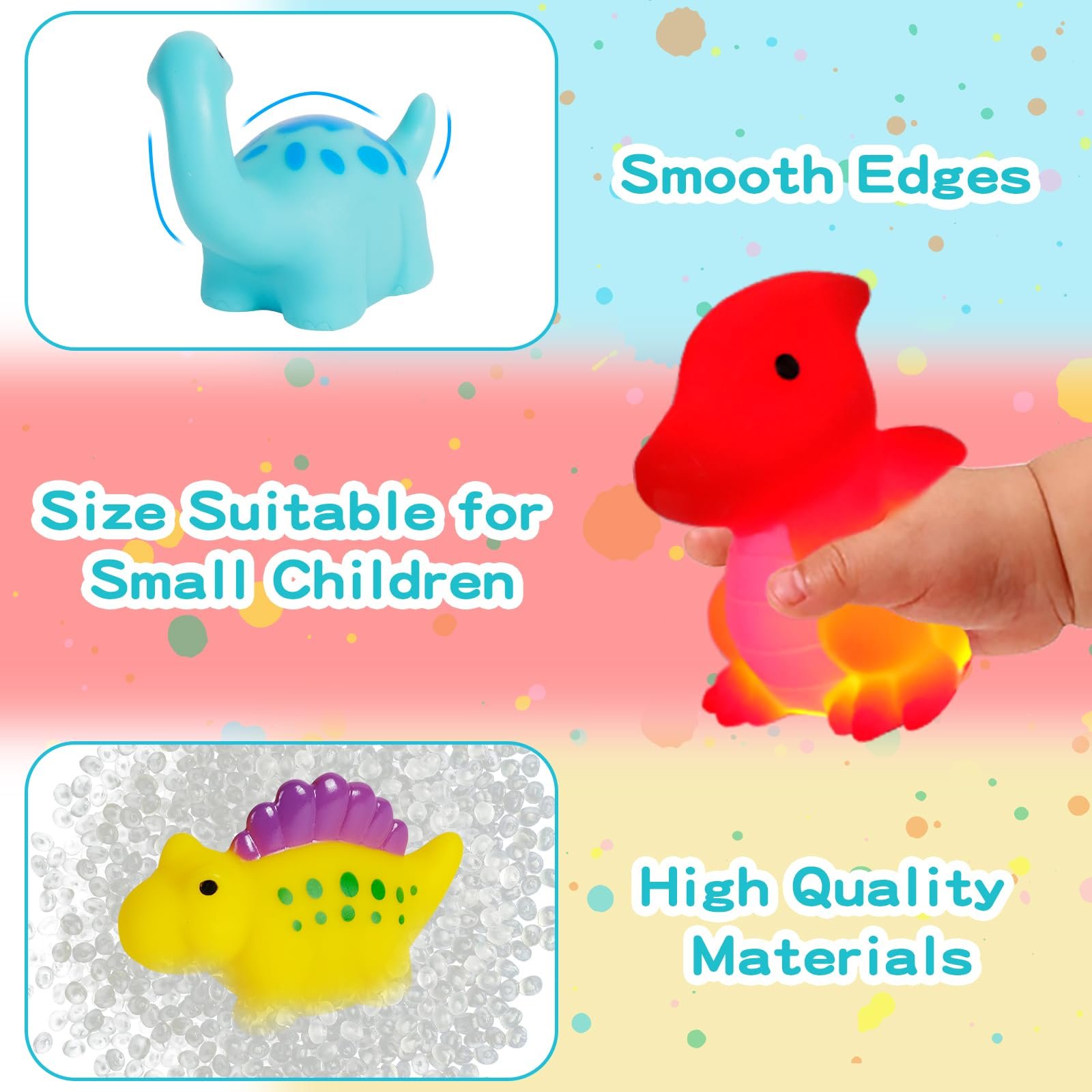 Іграшка для ванни Динозавр З підсвічуванням (6 шт.), фото №5