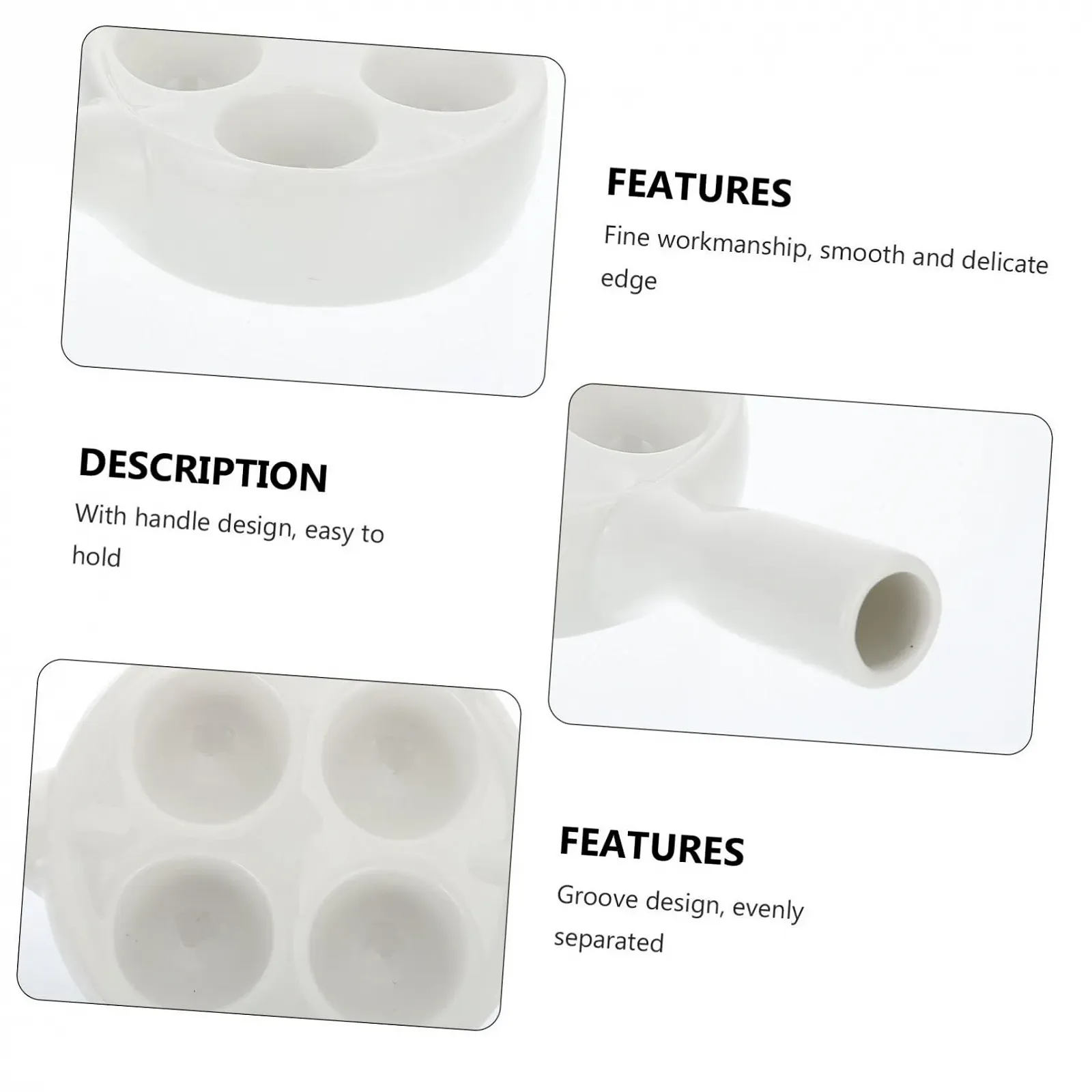 Форма для запекания улиток VALICLUD керамическая с ручками белая, фото №8