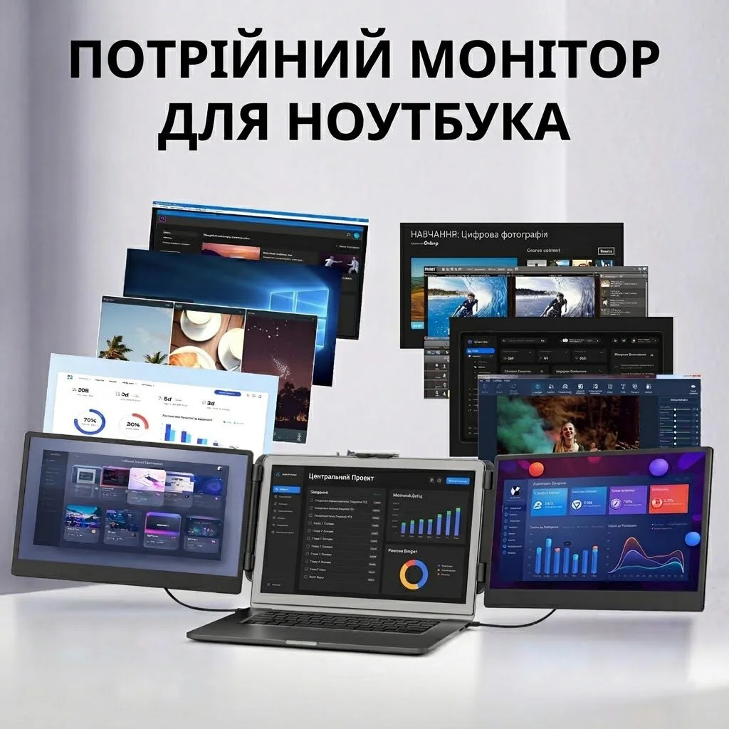 Монітор портативний 14" Newwin S2 Full HD IPS 60 Гц, фото №4 Монітор портативний 14" Newwin S2 Full HD IPS 60 Гц, фото №4