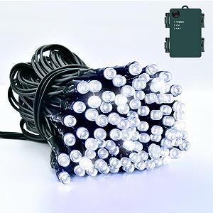 Гирлянда Dalugo 3 м 30 LED Холодный Белый, питание от батареи, таймер, зеленый кабель - Фото 1