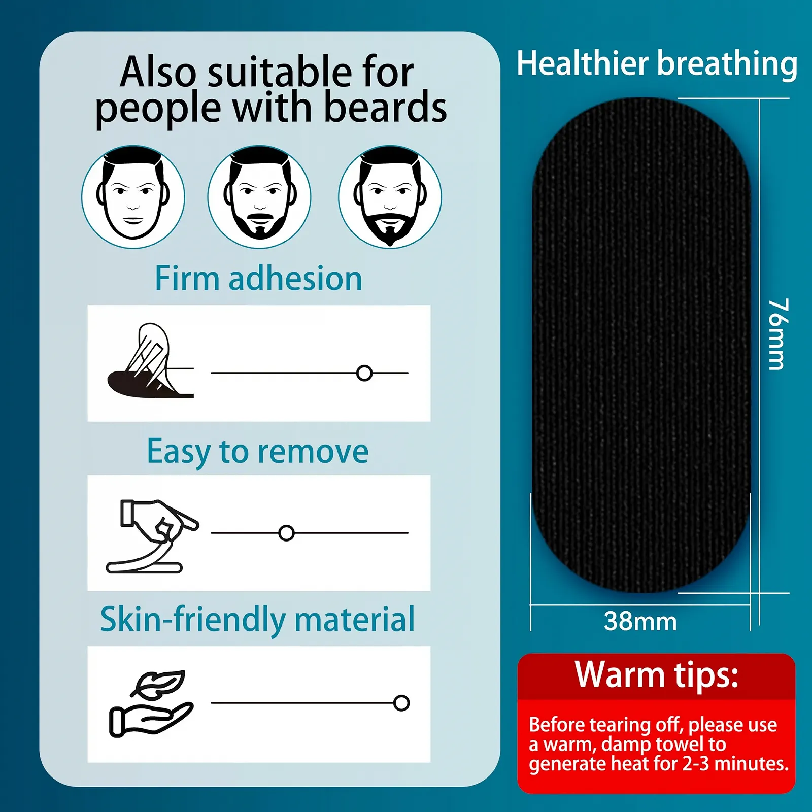 Пластирі для рота, пластирі для рота проти хропіння для ночі (100 штук), стопери, фото №4