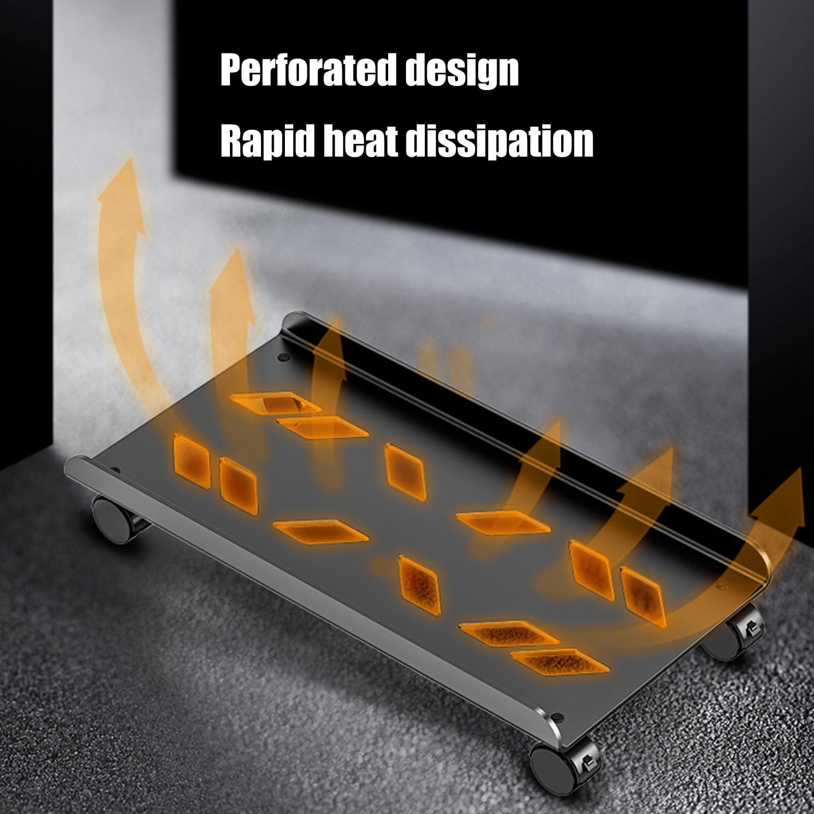 Держатель для компьютера Тяжелая подставка для компьютерной башни с колесом Вращающееся основание на 360 градусов Антистатический, фото №8
