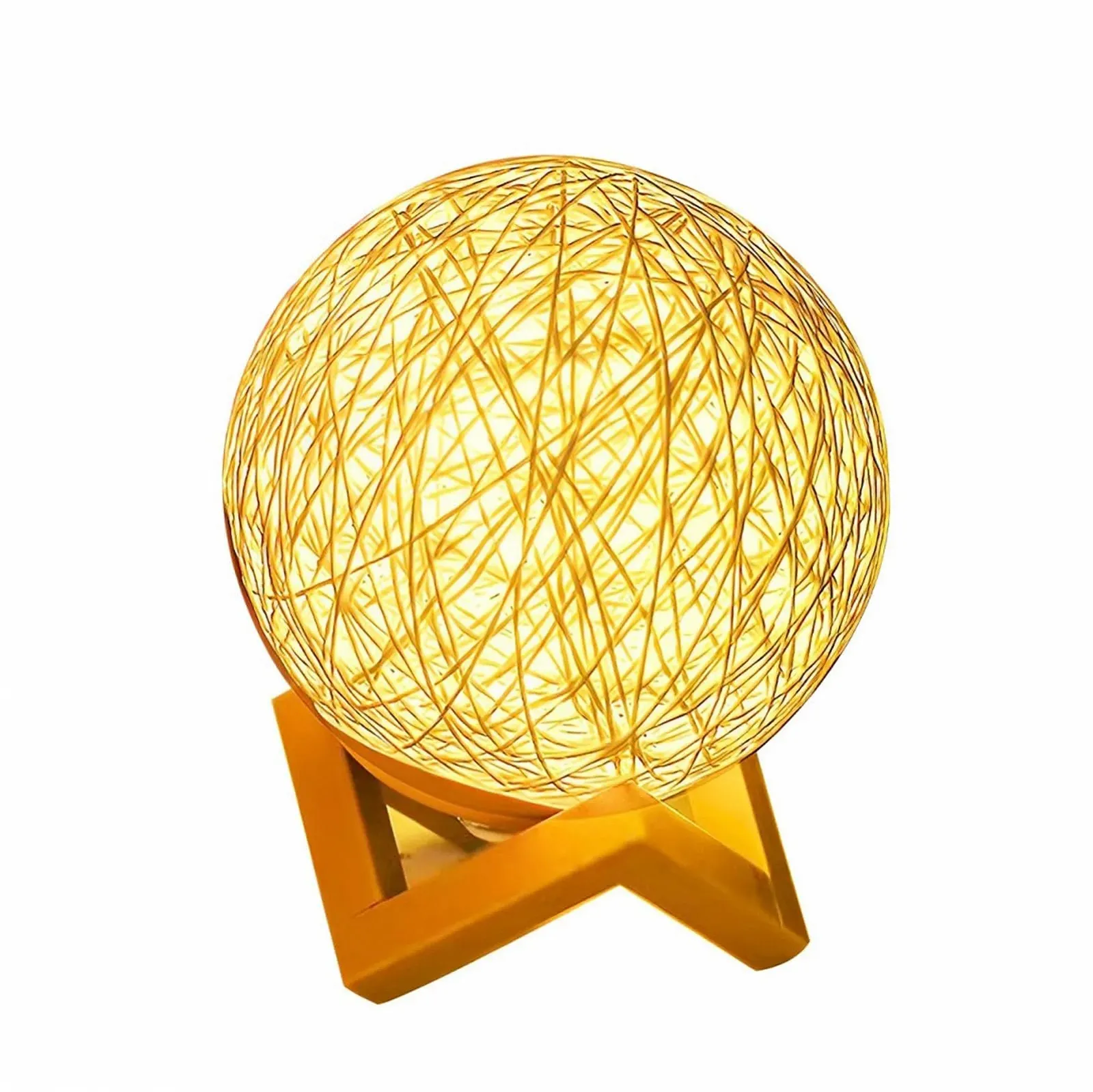 Настільна лампа Meichoon Rattan Ball LE16 USB, фото №1