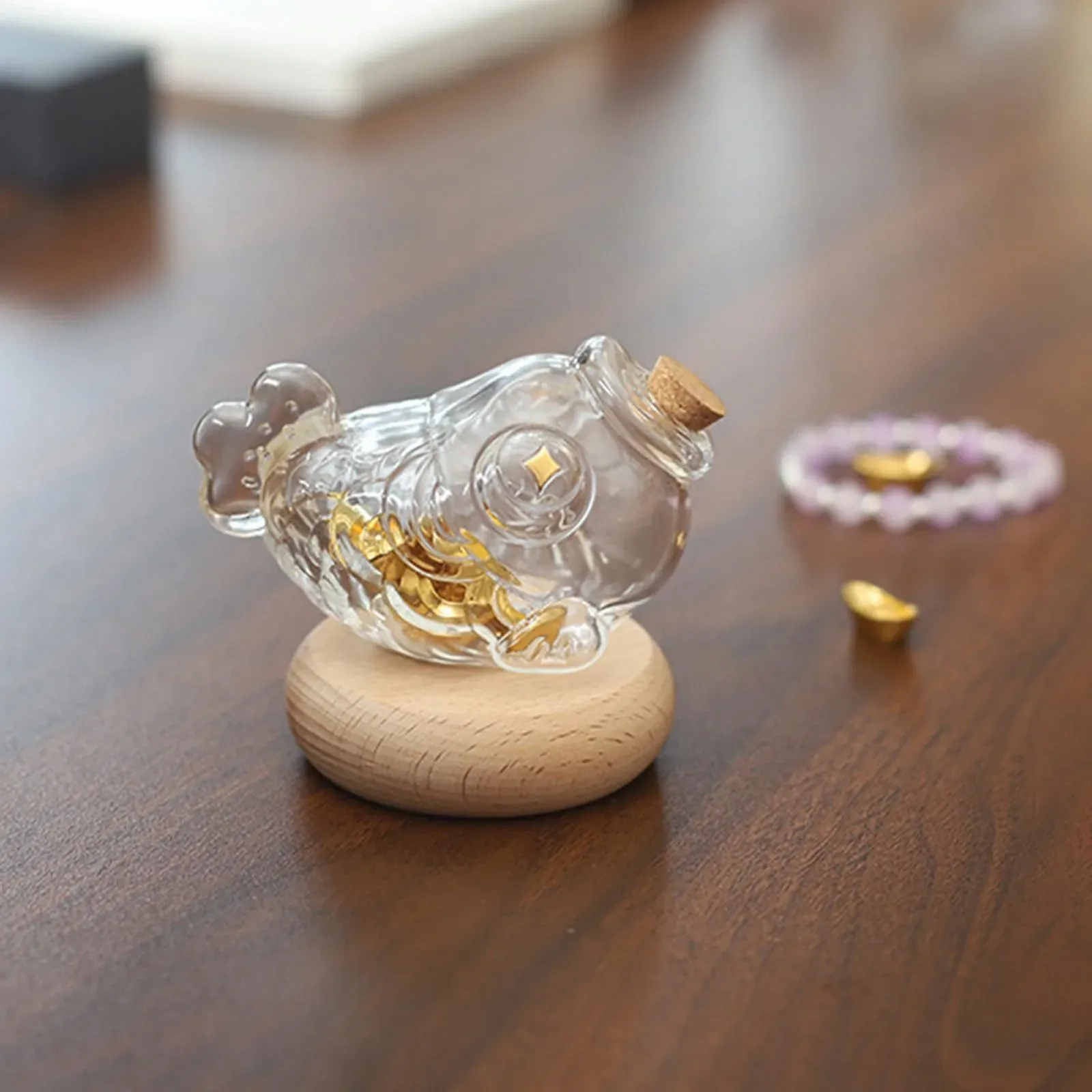 Копилка декоративная в форме рыбы прозрачная компактная, фото №4