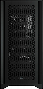 Корпус Corsair 4000D Airflow / Mid-Tower / Закаленное стекло / 2x120мм вентилятора / RapidRoute / USB Type-C / Черный synthetic.ua - Фото 1