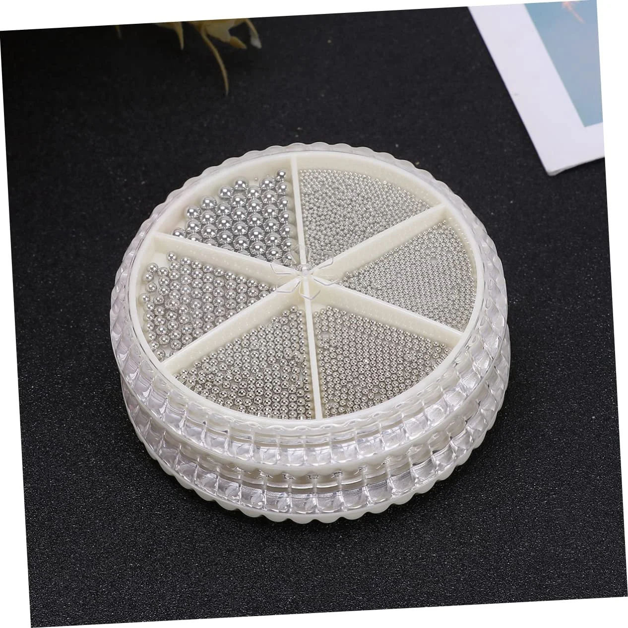 Бусины для ногтей 4 Sätze Drehteller Nagelart-perlen, фото №8