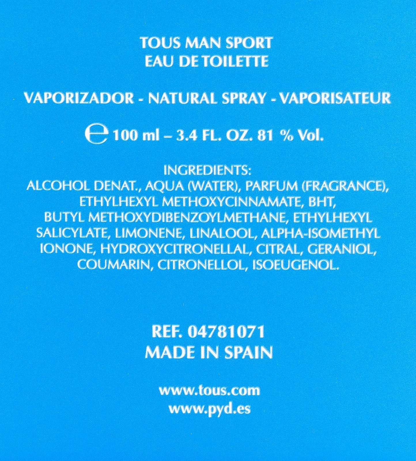 Туалетна вода Tous Man Sport для чоловіків, 100 мл, фото №5