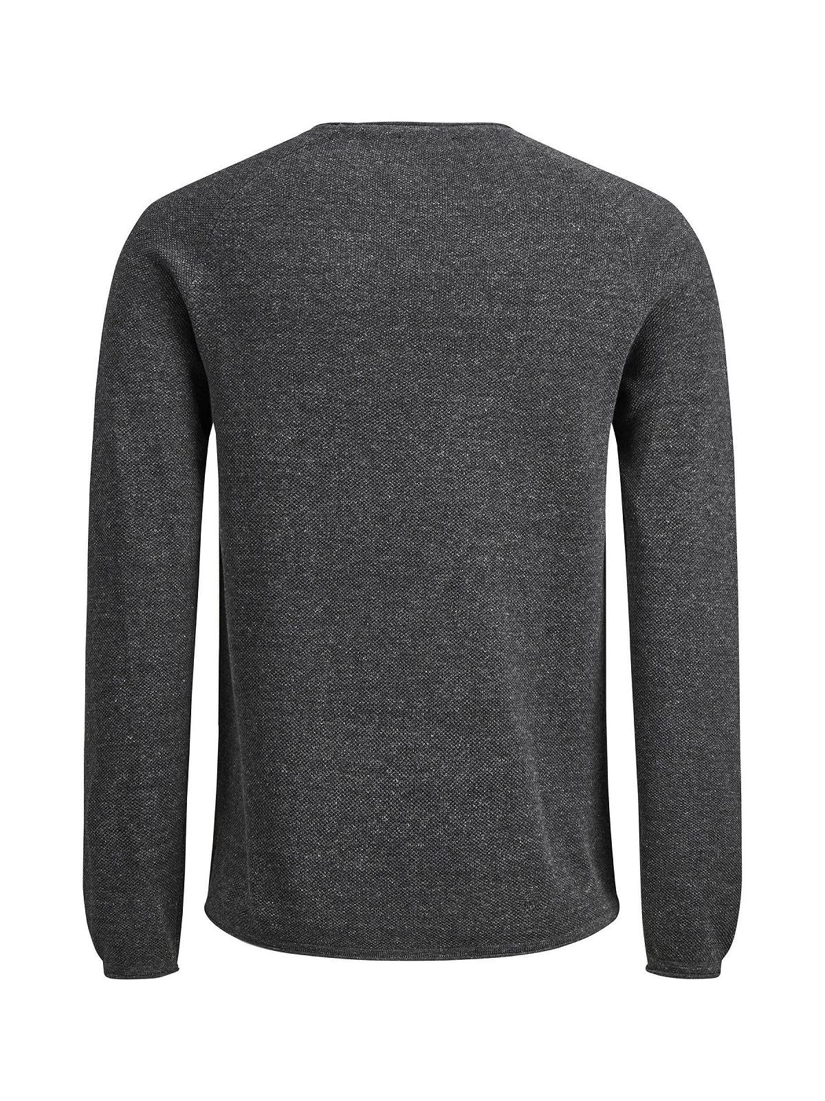 Джемпер JACK & JONES JJEHILL Чоловічий В'язаний З круглим вирізом Базовий З довгими рукавами Бавовняна сорочка, фото №3