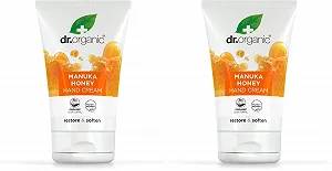Крем для рук Dr Organic Manuka Honey Увлажняющий для сухой кожи Натуральный Вегетарианский 125 мл (2 шт.) - Фото 1