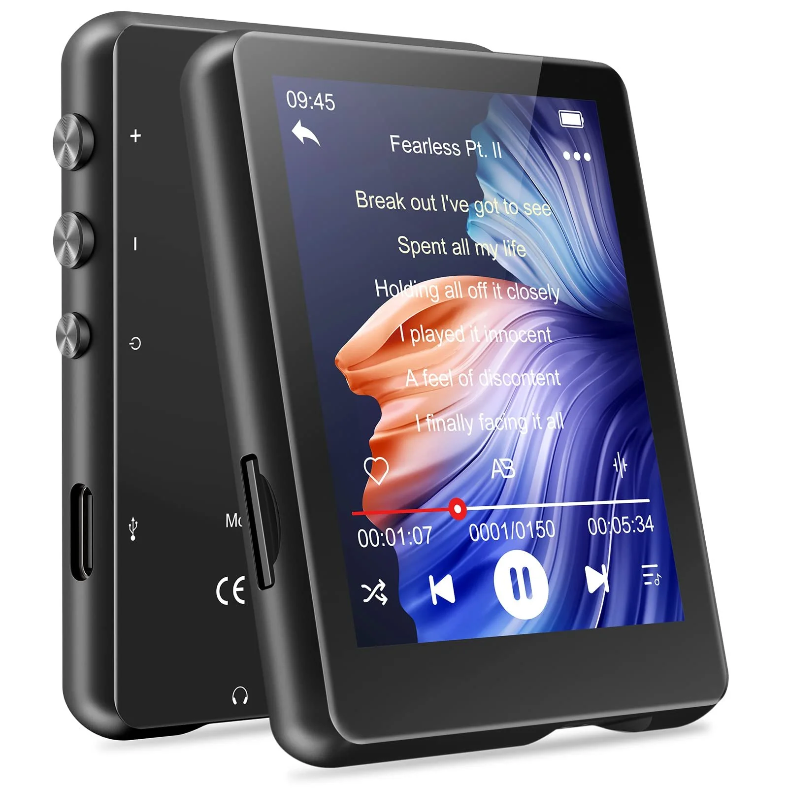 MP3-плеєр MECHEN 32GB Bluetooth 5.3, 2.4-дюймовий сенсорний екран, з лінійним записом, FM-радіо, динамік, підтримка до 128GB, фото №1