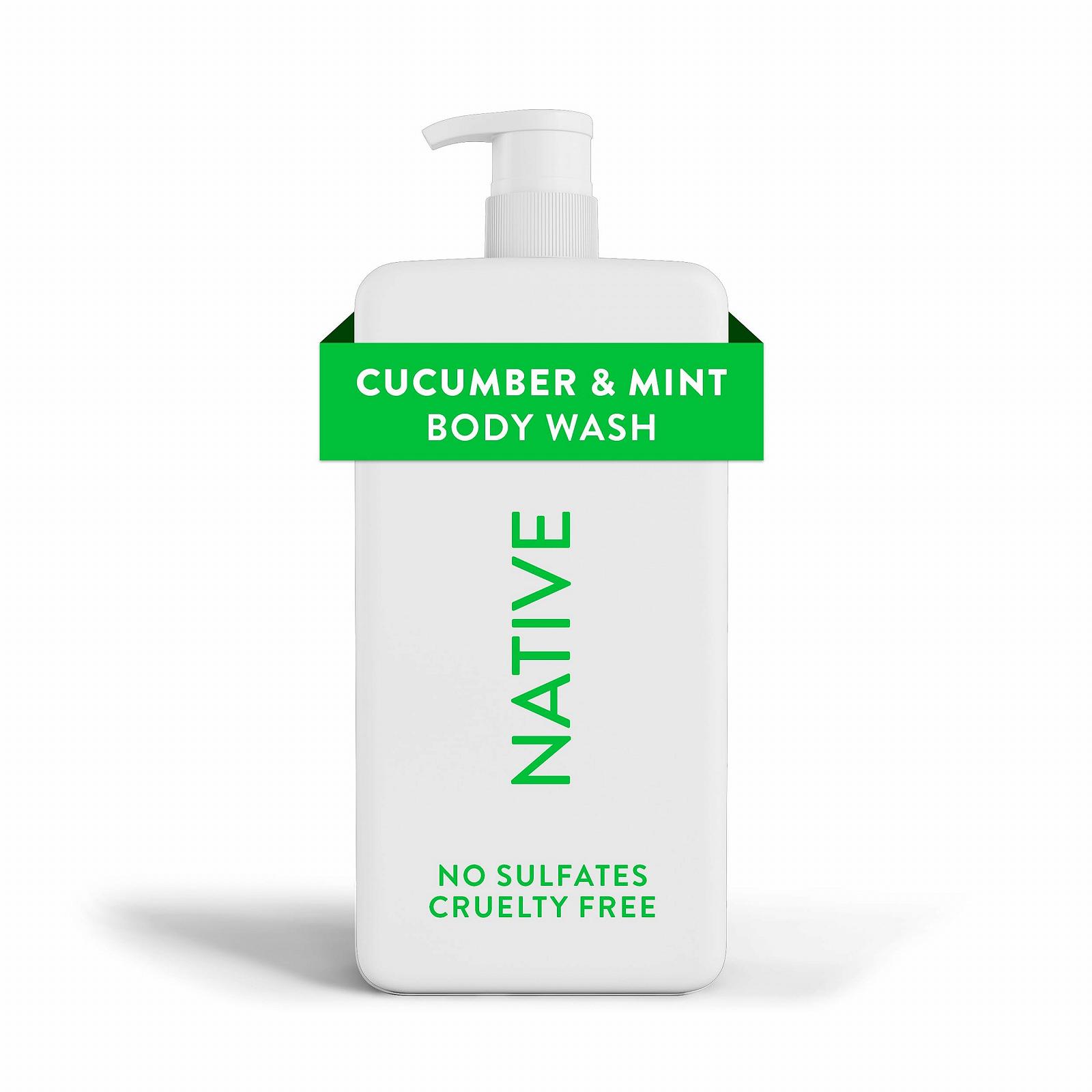 Гель для душа Native Для мужчин и женщин Без сульфатов и красителей Огурец и мята Натуральные ингредиенты 1 л, фото №1 Гель для душа Native Для мужчин и женщин Без сульфатов и красителей Огурец и мята Натуральные ингредиенты 1 л, фото №1