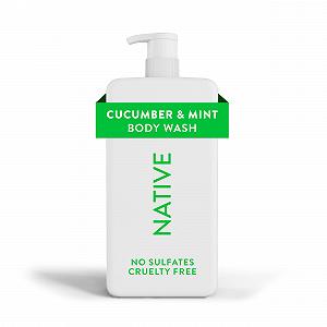 Гель для душа Native Для мужчин и женщин Без сульфатов и красителей Огурец и мята Натуральные ингредиенты 1 л - Фото 1