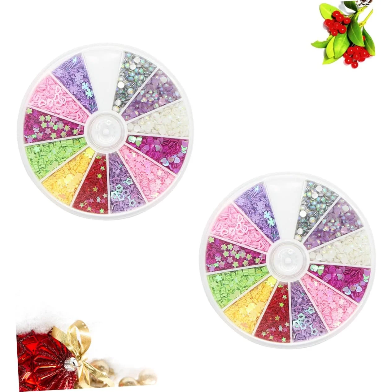 Блискітки для нігтів Housoutil 2 коробки, фото №5