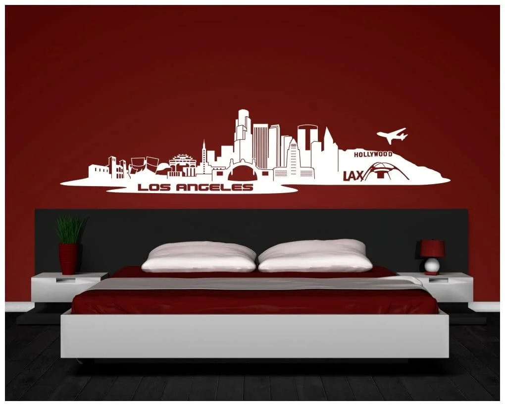 Наклейка на стену Los Angeles Skyline матовая, фото №3